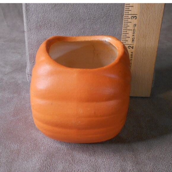 Ceramic Pumpkin Candle Holder Small Halloween Thanksgiving Fall Decor - Picture 5 of 7